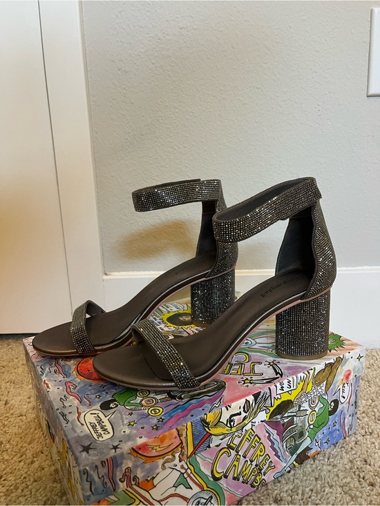 Jeffrey Campbell Shoes - Jeffrey Campbell Embellished Ankle-Strap Dress Sandals in Pewter Combo